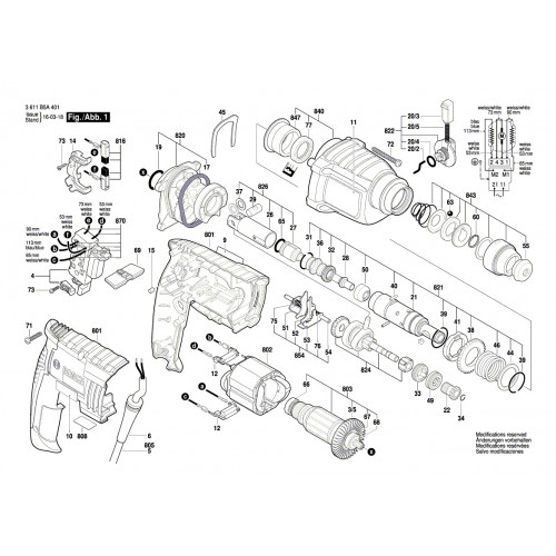 Запчасти для перфоратора Bosch GBH 2-20D